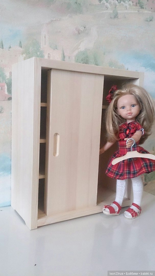 Шкаф-купе для одежды кукол 30-35 см (фото 7)