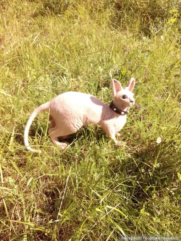 Сфинкс на прогулке — Валяные игрушки из шерсти: сухое валяние (фото 2)