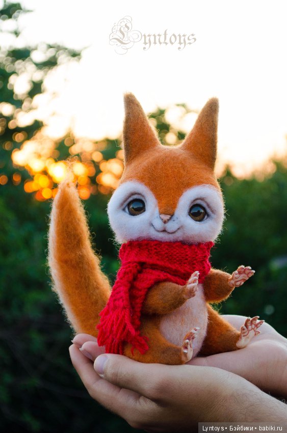 Белочка Полли, валяние из шерсти, Виталий Линь