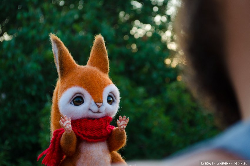 Белочка Полли, валяние из шерсти, Виталий Линь (фото 5)