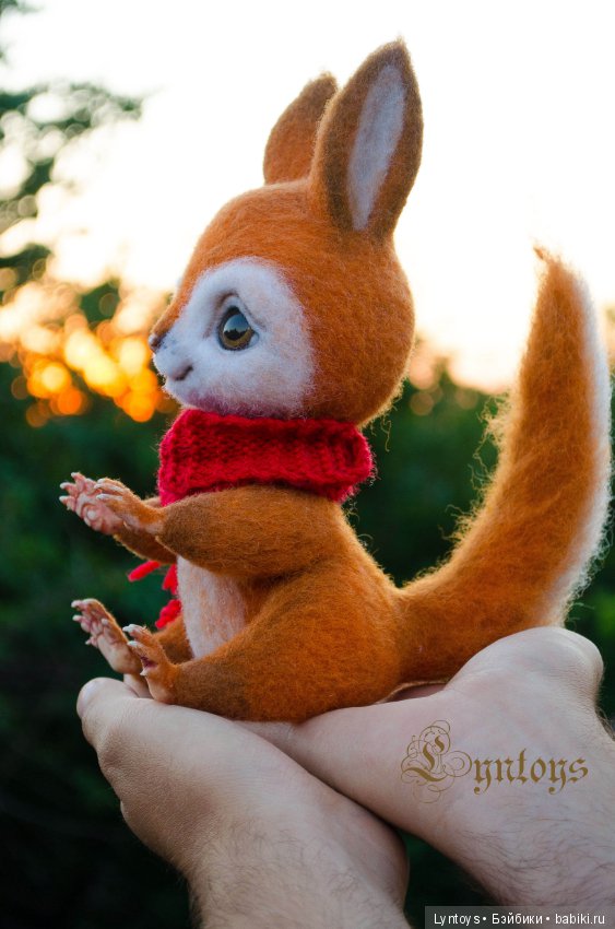 Белочка Полли, валяние из шерсти, Виталий Линь (фото 4)