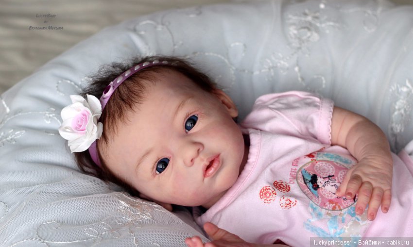 Кнопочка Эви. Кукла реборн из молда Maike by Gudrun Legler