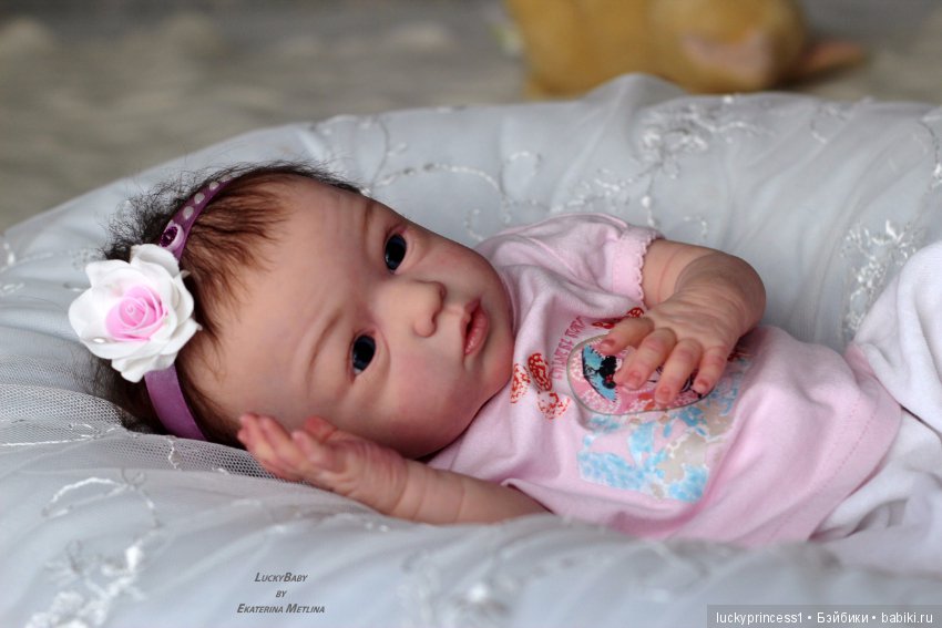 Кнопочка Эви. Кукла реборн из молда Maike by Gudrun Legler