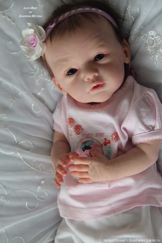 Кнопочка Эви. Кукла реборн из молда Maike by Gudrun Legler
