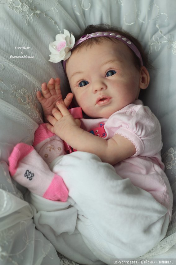Кнопочка Эви. Кукла реборн из молда Maike by Gudrun Legler