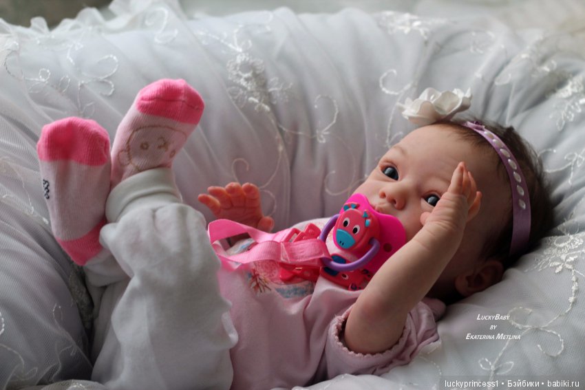 Кнопочка Эви. Кукла реборн из молда Maike by Gudrun Legler