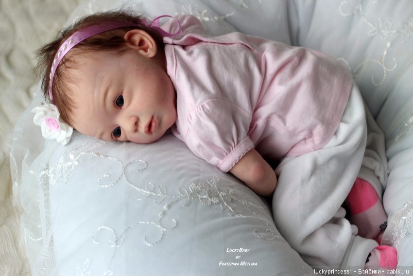 Кнопочка Эви. Кукла реборн из молда Maike by Gudrun Legler