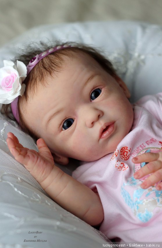 Кнопочка Эви. Кукла реборн из молда Maike by Gudrun Legler