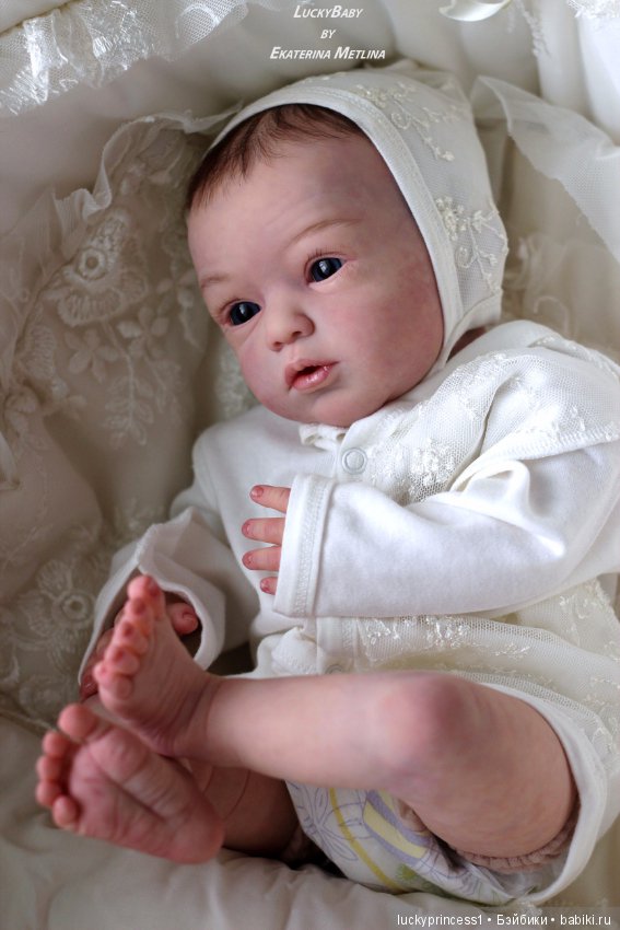 Кнопочка Эви. Кукла реборн из молда Maike by Gudrun Legler