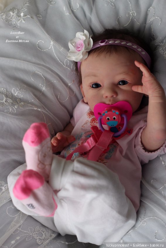 Кнопочка Эви. Кукла реборн из молда Maike by Gudrun Legler