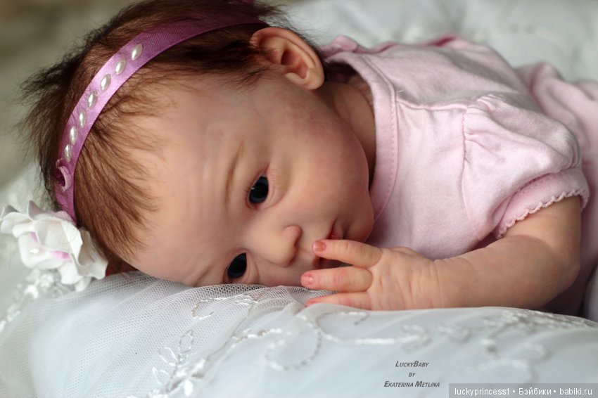 Кнопочка Эви. Кукла реборн из молда Maike by Gudrun Legler