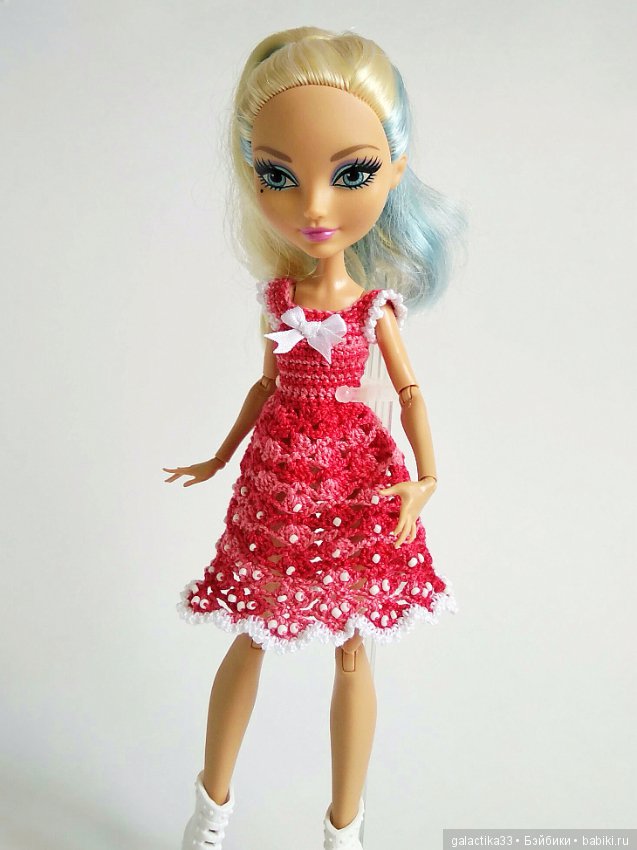 Наряды для Эвер Афтер Хай, вязаные крючком. Часть 1 (фото 8)