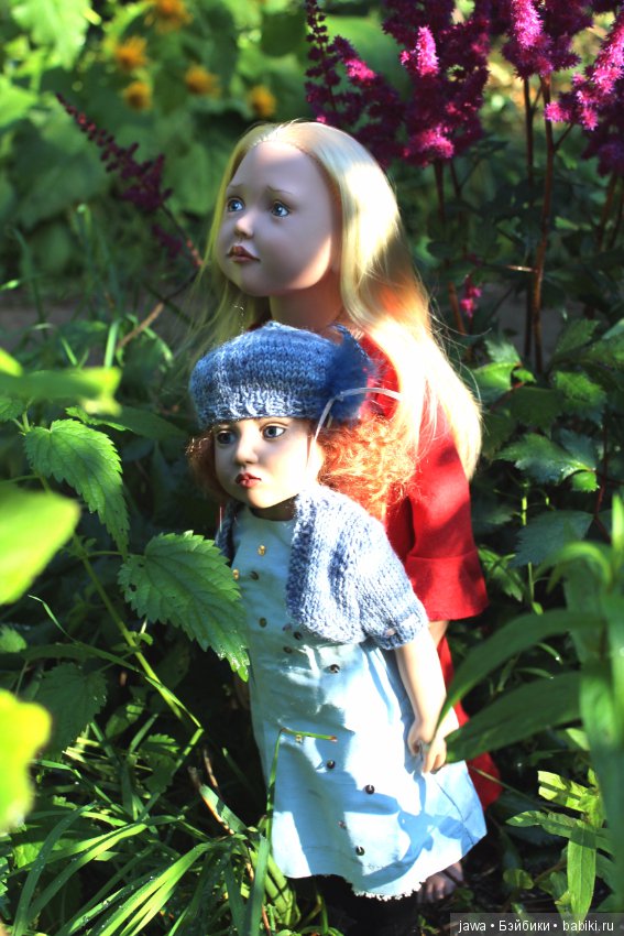 Три сестрички в саду . Коллекционные куклы ZWERGNASE (фото 7)