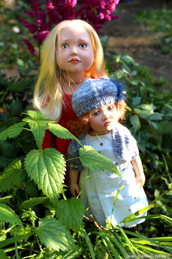Три сестрички в саду . Коллекционные куклы ZWERGNASE (фото 6)