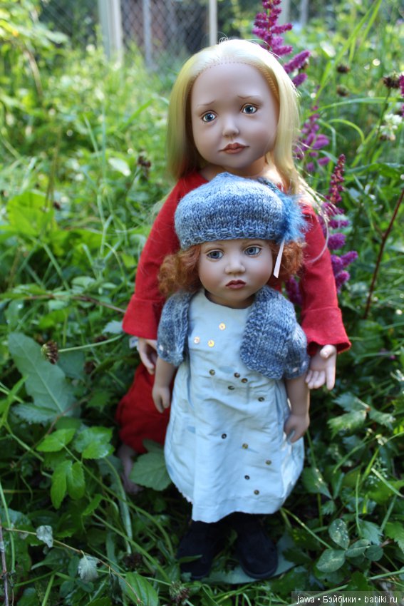 Три сестрички в саду . Коллекционные куклы ZWERGNASE (фото 2)