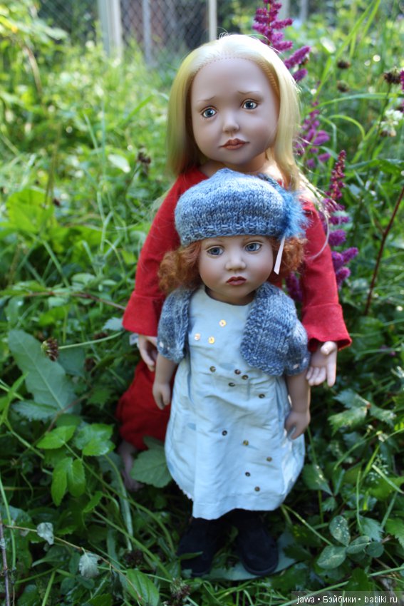 Три сестрички в саду . Коллекционные куклы ZWERGNASE
