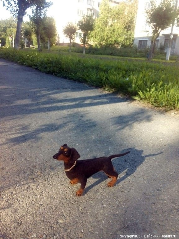 Такса, игрушка ручной работы (фото 7)