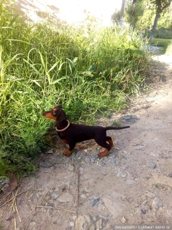 Такса, игрушка ручной работы (фото 5)