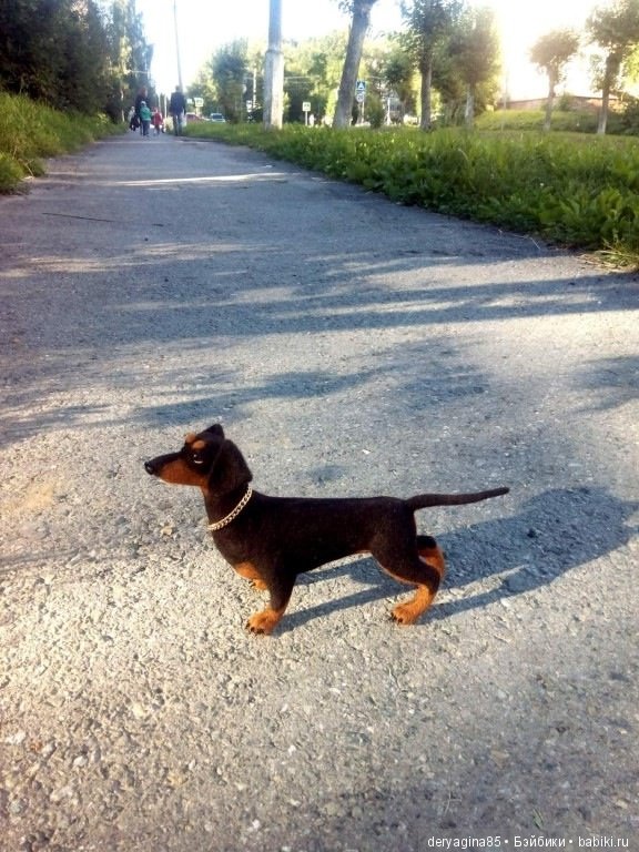 Такса, игрушка ручной работы (фото 8)