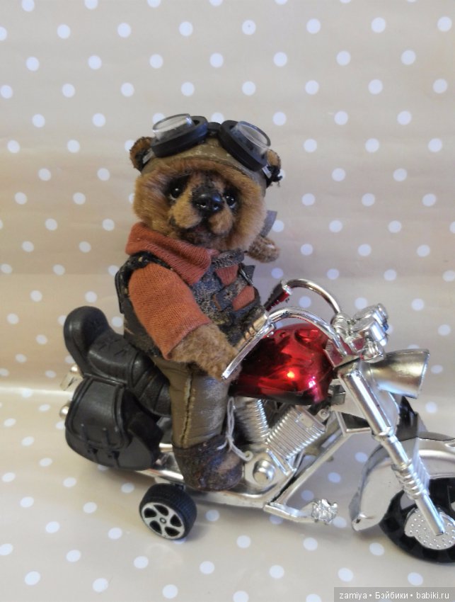 Мих - мой мишка байкер — Авторские мишки Тедди и друзья: фото