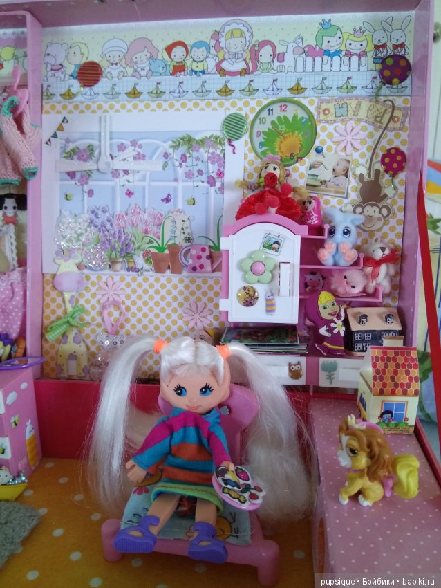 Что делает Венди когда просыпается, плоская гибкая винтажная кукла Flatsy