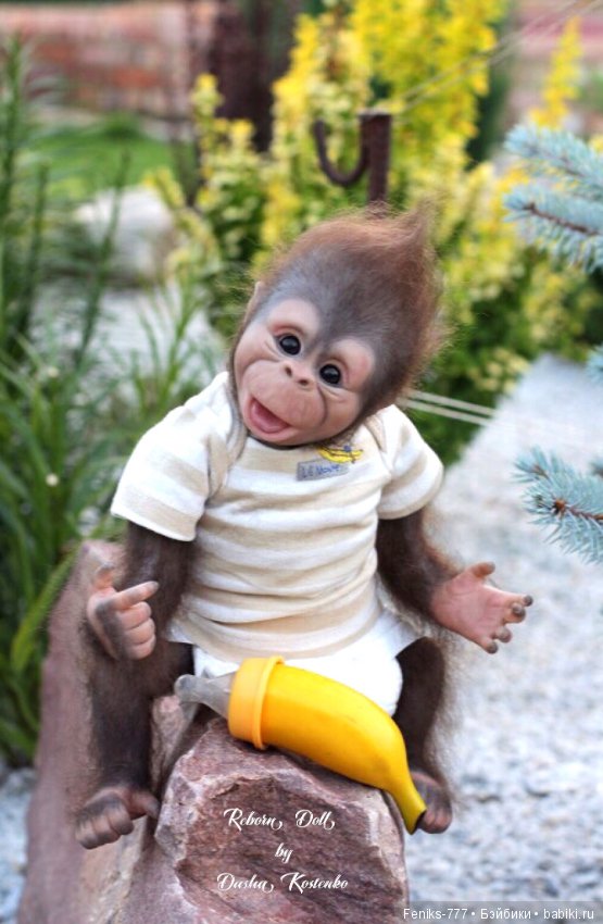 Гарик-удивительный малыш! Обезьянка реборн Даши Костенко