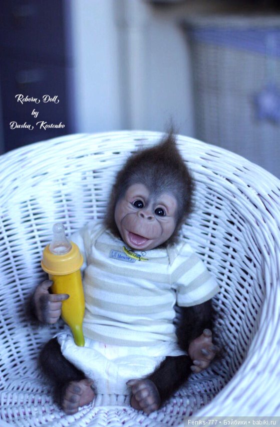 Гарик-удивительный малыш! Обезьянка реборн Даши Костенко
