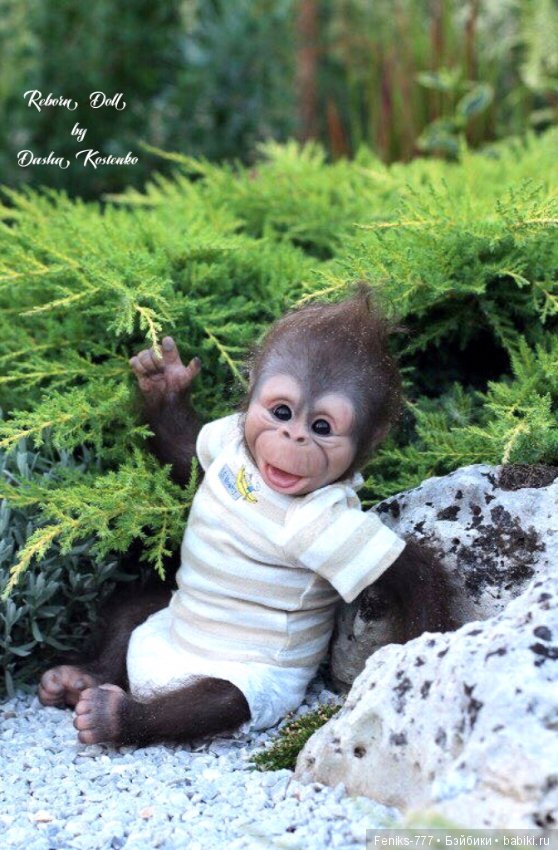 Гарик-удивительный малыш! Обезьянка реборн Даши Костенко