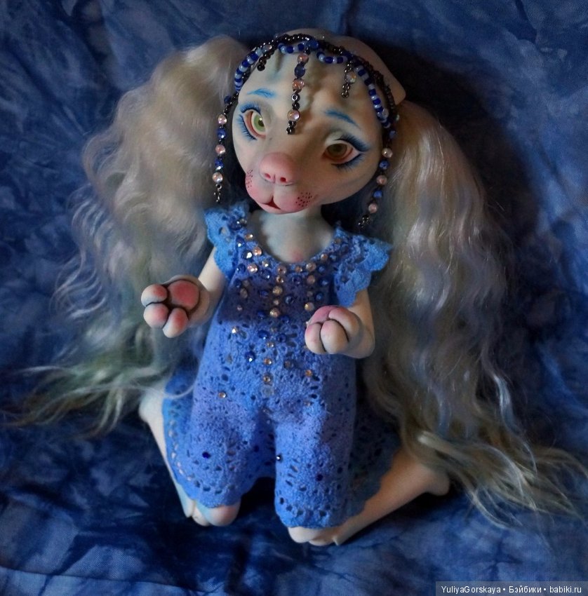 Найки - сине-голубая собачка символ 2018 года (фото 4)