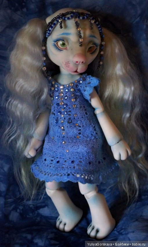 Найки - сине-голубая собачка символ 2018 года (фото 2)