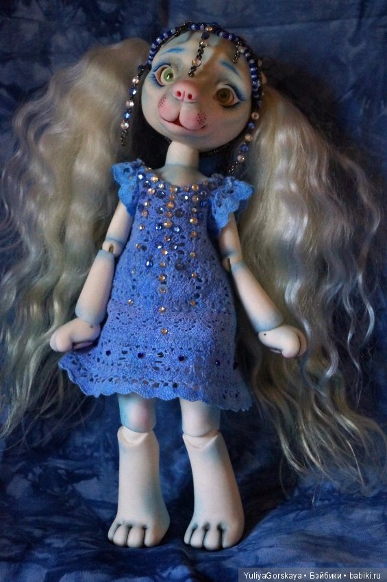 Найки - сине-голубая собачка символ 2018 года (фото 3)