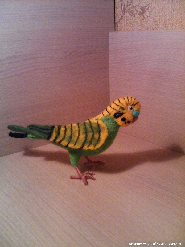 Попугайчики из шерсти — Валяные игрушки из шерсти: сухое валяние (фото 3)