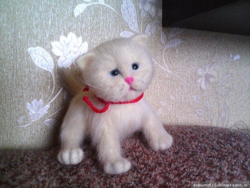 Котики из шерсти — Валяные игрушки из шерсти: сухое валяние (фото 4)