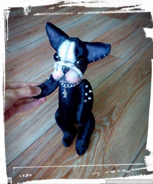 Бульдожка — Текстильные игрушки и примитивы: кофейные (фото 5)