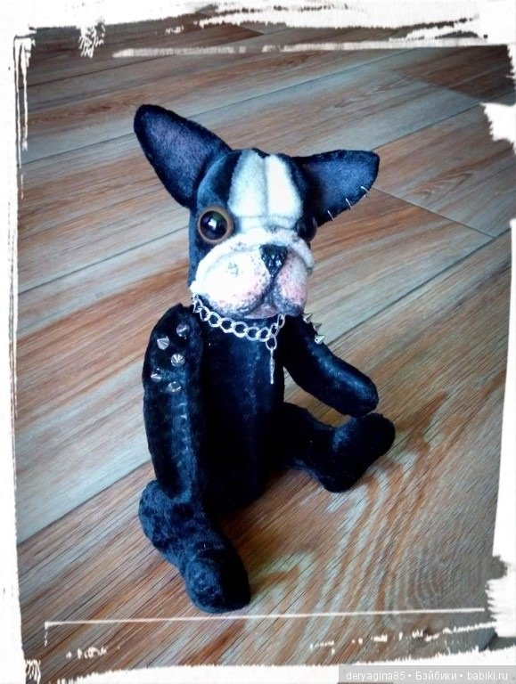 Бульдожка — Текстильные игрушки и примитивы: кофейные (фото 2)