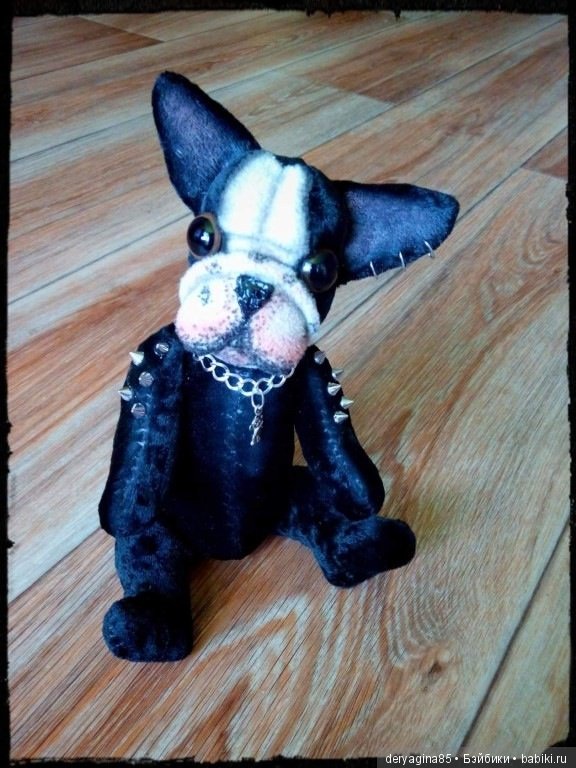 Бульдожка — Текстильные игрушки и примитивы: кофейные (фото 3)