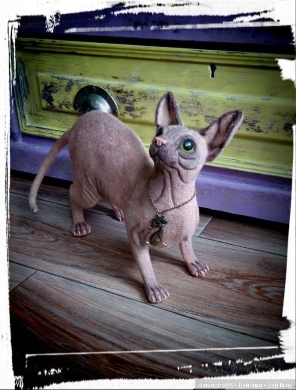 Сфинкс — Валяные игрушки из шерсти: сухое валяние