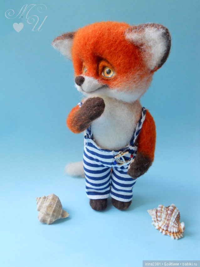 Лисенок Руди — Валяные игрушки из шерсти: сухое валяние (фото 3)