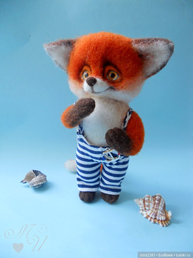 Лисенок Руди — Валяные игрушки из шерсти: сухое валяние