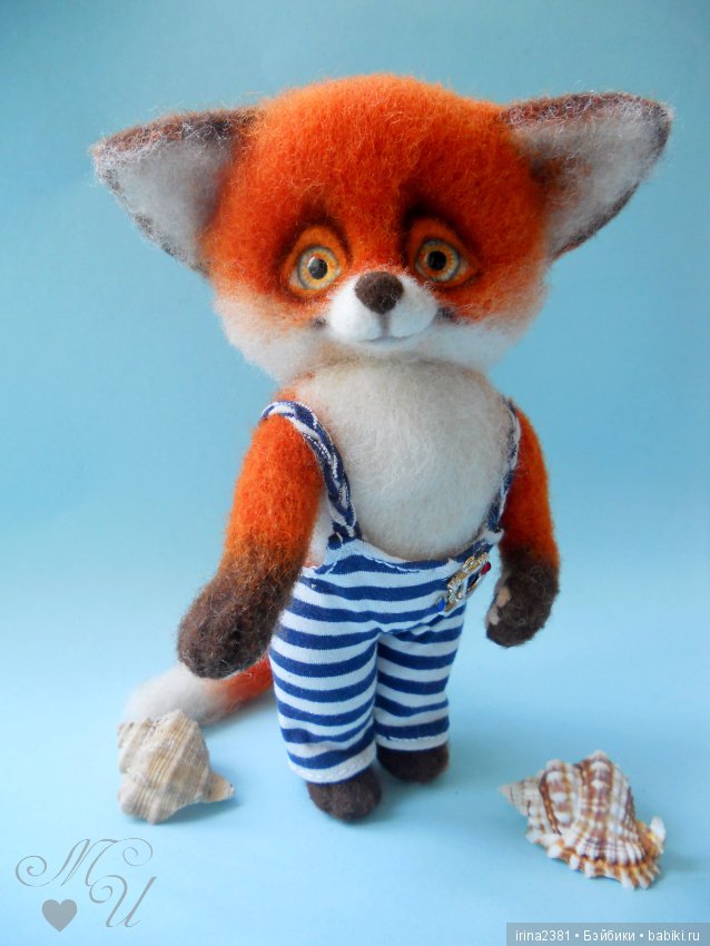 Лисенок Руди — Валяные игрушки из шерсти: сухое валяние (фото 2)