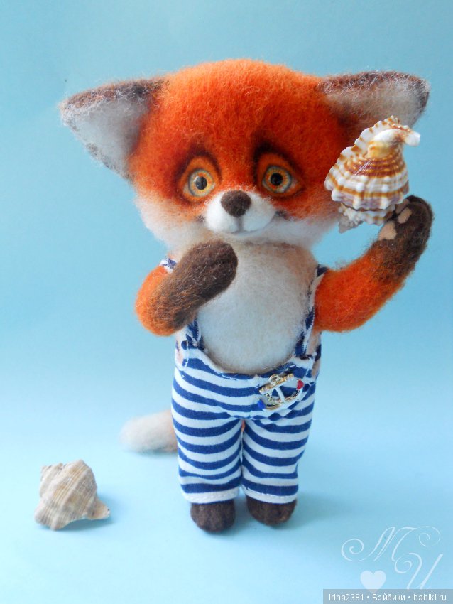 Лисенок Руди — Валяные игрушки из шерсти: сухое валяние (фото 4)