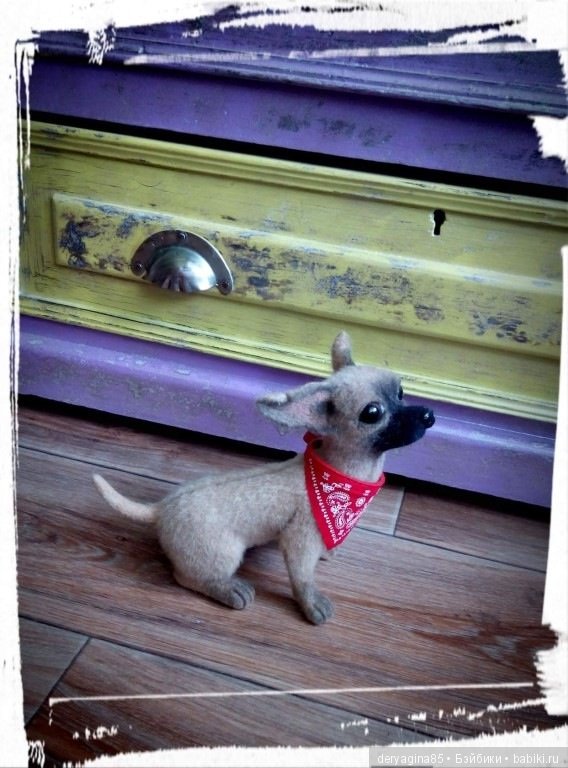 Чихуашка Ляля — Валяные игрушки из шерсти: сухое валяние (фото 2)