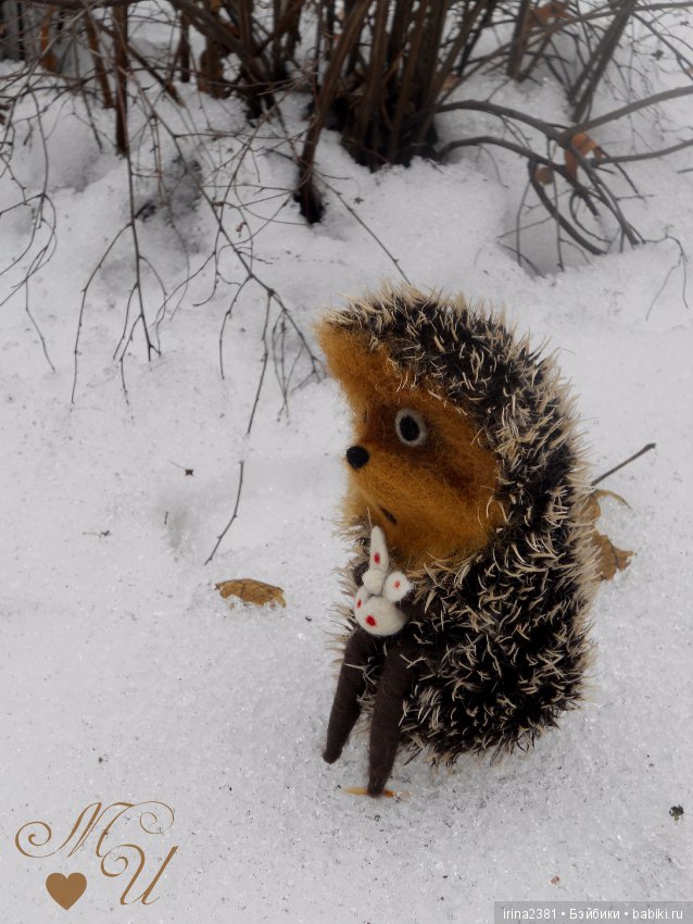 Ежик в тумане — Валяные игрушки из шерсти: сухое валяние (фото 3)