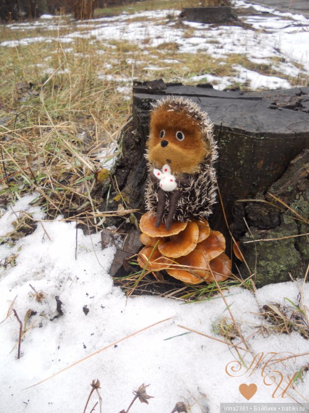 Ежик в тумане — Валяные игрушки из шерсти: сухое валяние (фото 2)