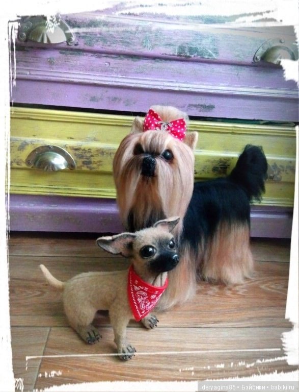 Йорик и чихуа — Валяные игрушки из шерсти: сухое валяние (фото 2)