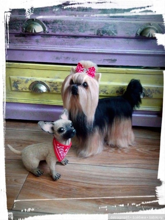 Йорик и чихуа — Валяные игрушки из шерсти: сухое валяние (фото 7)