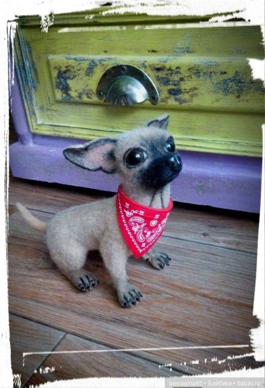 Йорик и чихуа — Валяные игрушки из шерсти: сухое валяние (фото 6)