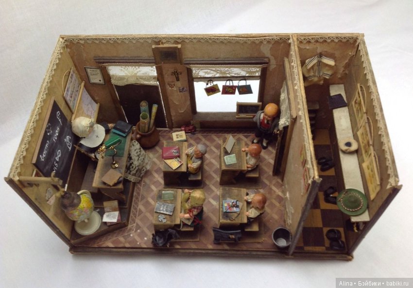 Школа — Антикварные игрушки и домики: елочные украшения (фото 2)