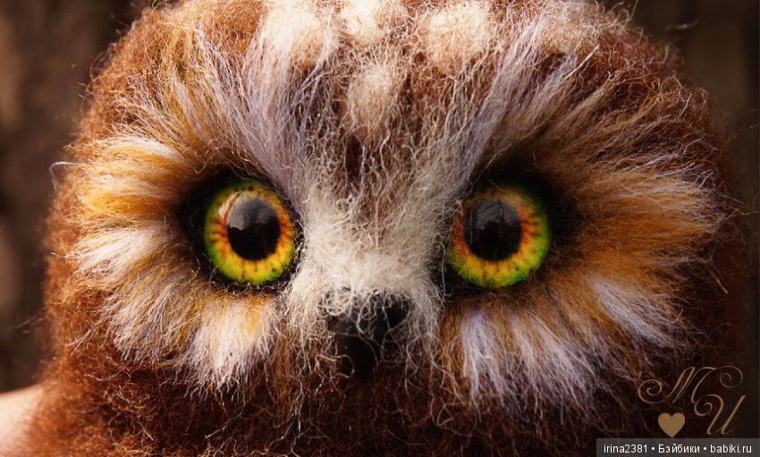 Совенок Геша — Валяные игрушки из шерсти: сухое валяние