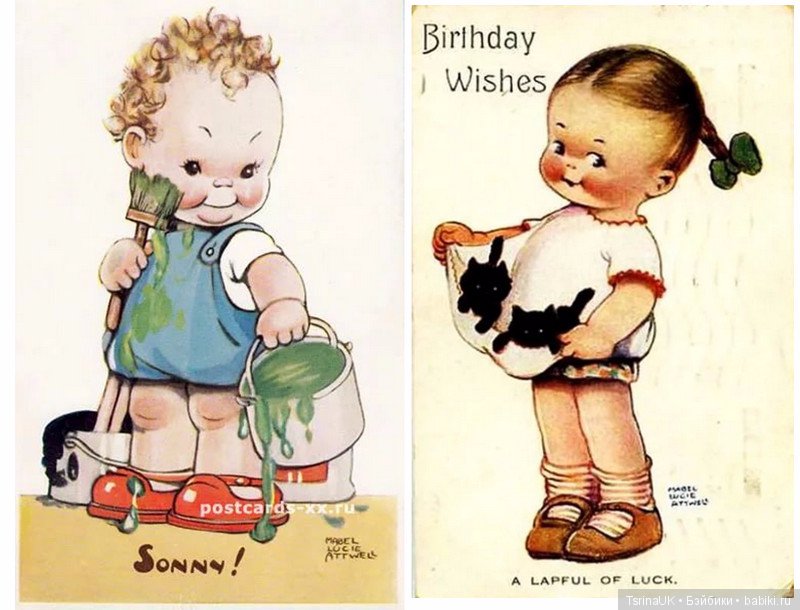 Английская художница Мейбл Люси Аттвелл (Mabel Lucie Attwell) и ее милые иллюстрации